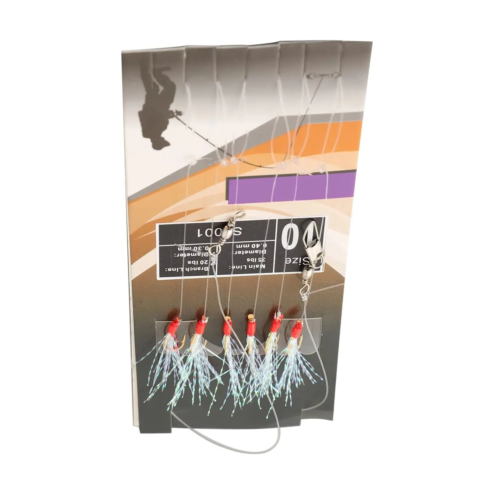 

5 sets Sabikis Soft Fishing Lure Rigs Bait Jig Lure Feather Lure Herring Bait Tackle Tool For Mackerel And Sea Fishing 6 pack