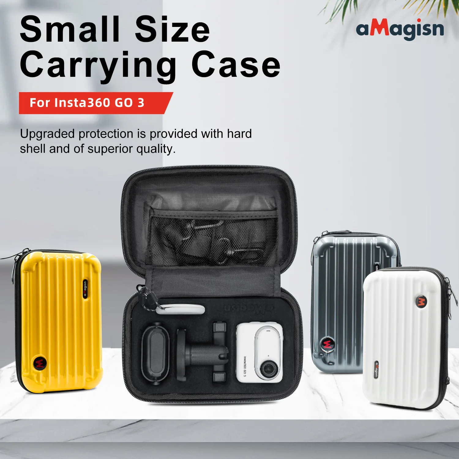 AMagisn Carry Case Hard Bag Protective Accessories Storage Bags for Action Cameras Accessories for Insta360GO3