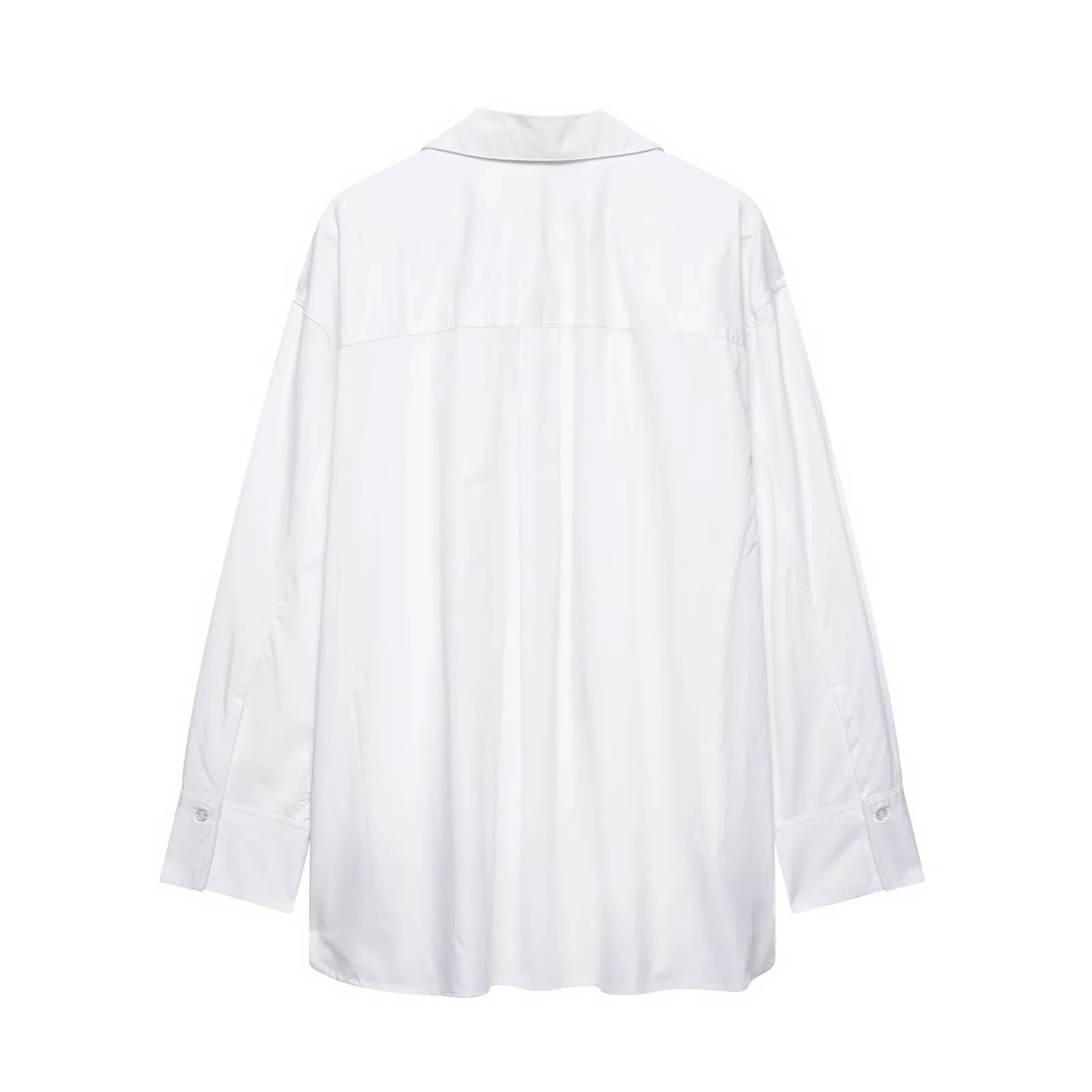 Spring White Lapel Loose Women's Shirts Long Sleeve Holllow Drawstring Lapel Blouses Female 2025 New Street Female All-match Top