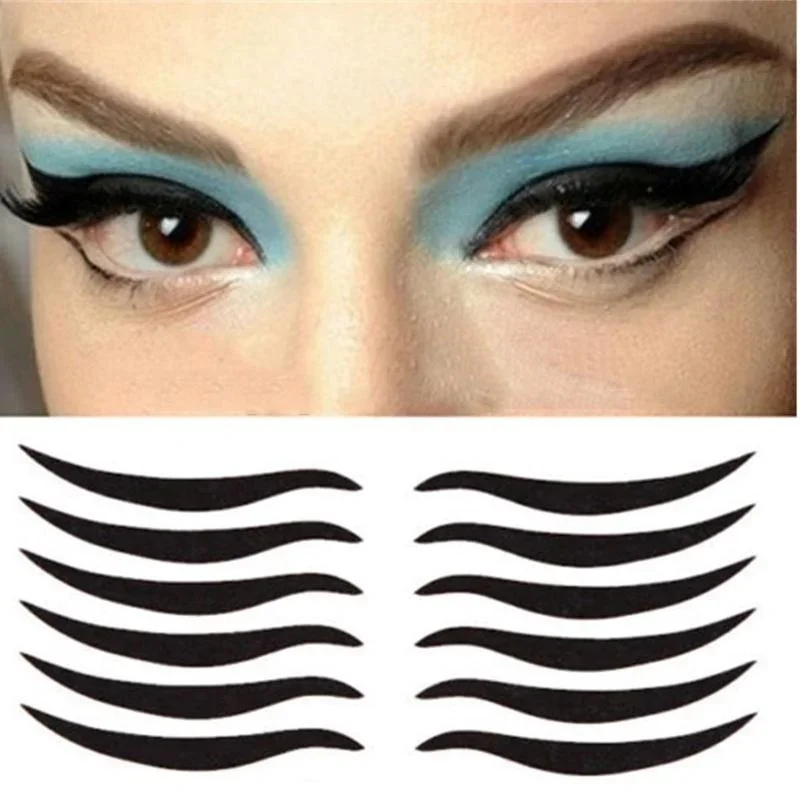 5 /10 pçs ferramentas da pálpebra sexy estilo gato olhos adesivo preto eyeliner fita beleza maquiagem ferramenta