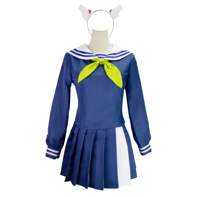 Anime Azul Arquivo Kasumizawa Miyu Cosplay Costume para Mulheres, Menina Sailor Suit, Saia Acessórios, Traje de Halloween, XS-XL