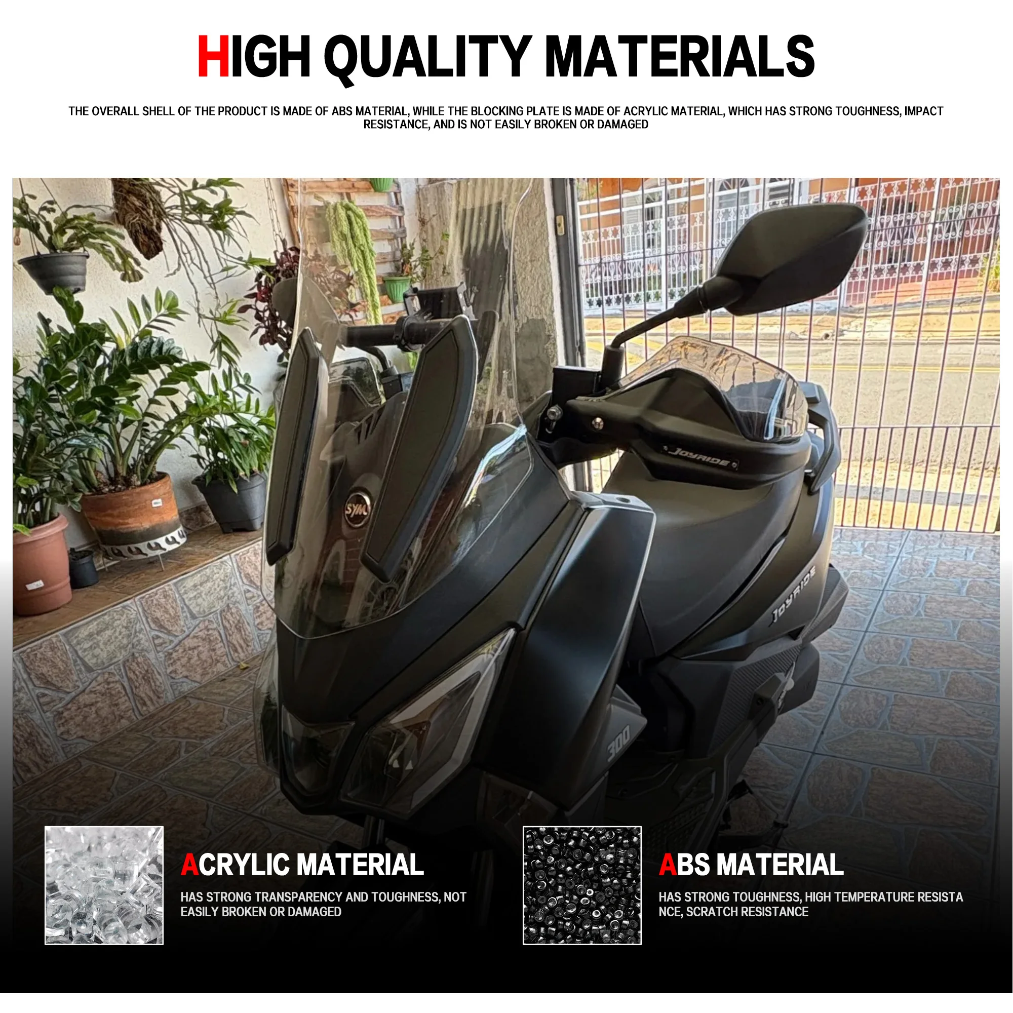 Für SYM Joyride 300 2024 2025 Motorrad Joyride 300 Handprotektoren Lenker Guards Windschutzscheibe Schutzhülle Hebel Schutz