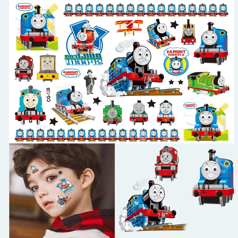 Thomas Train and His Friends Tattoos for Kids the Train Temporary Tattoos Stickers Boys Kids Party Supplies Gifts for Children ﻿