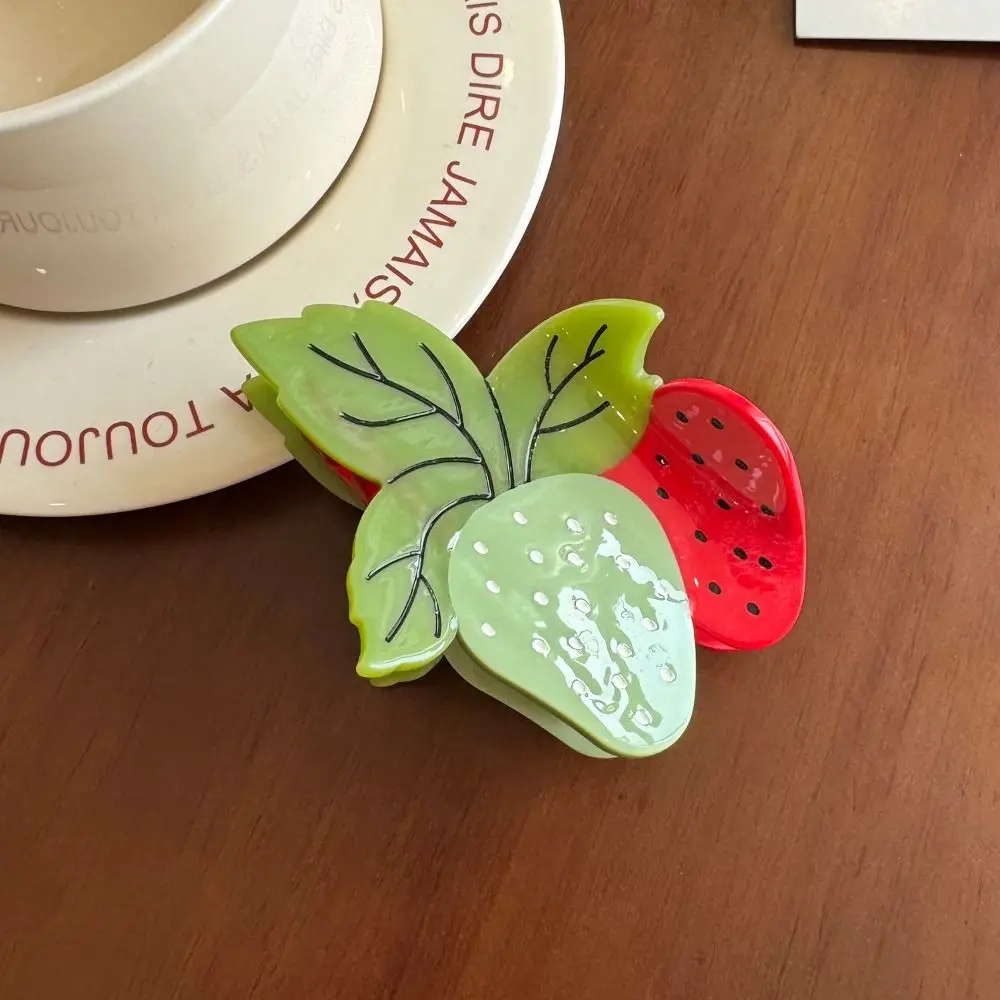 

Hairpin Sweet Strawberry Acetate Hair Clip Cute Delicate Fruit Acetate Claw Clip Hair Clips Ponytail Shark Clip Outdoor