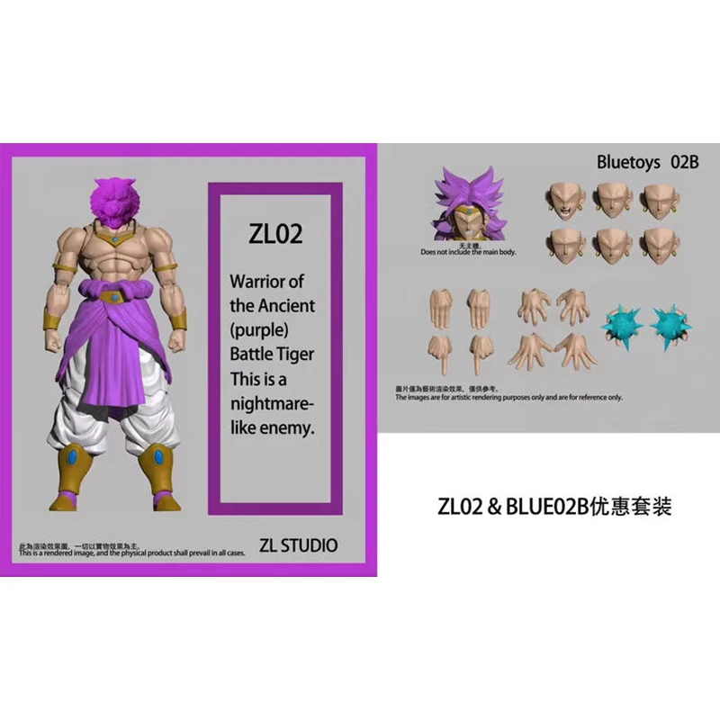 ZL Studio Dragon Ball SHF Broly Actionfigur Super Saiyan Broly Krieger des alten Kampftigers Anime-Modell Spielzeug Geschenke – Detail 2