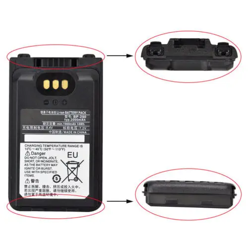 Neuer 7,2 V 2000mAh Li-Ionen-Akku BP-290 für Radio Walkie Talkie Icom IC-F52D IC-F62D IC-M85 Funkgerät