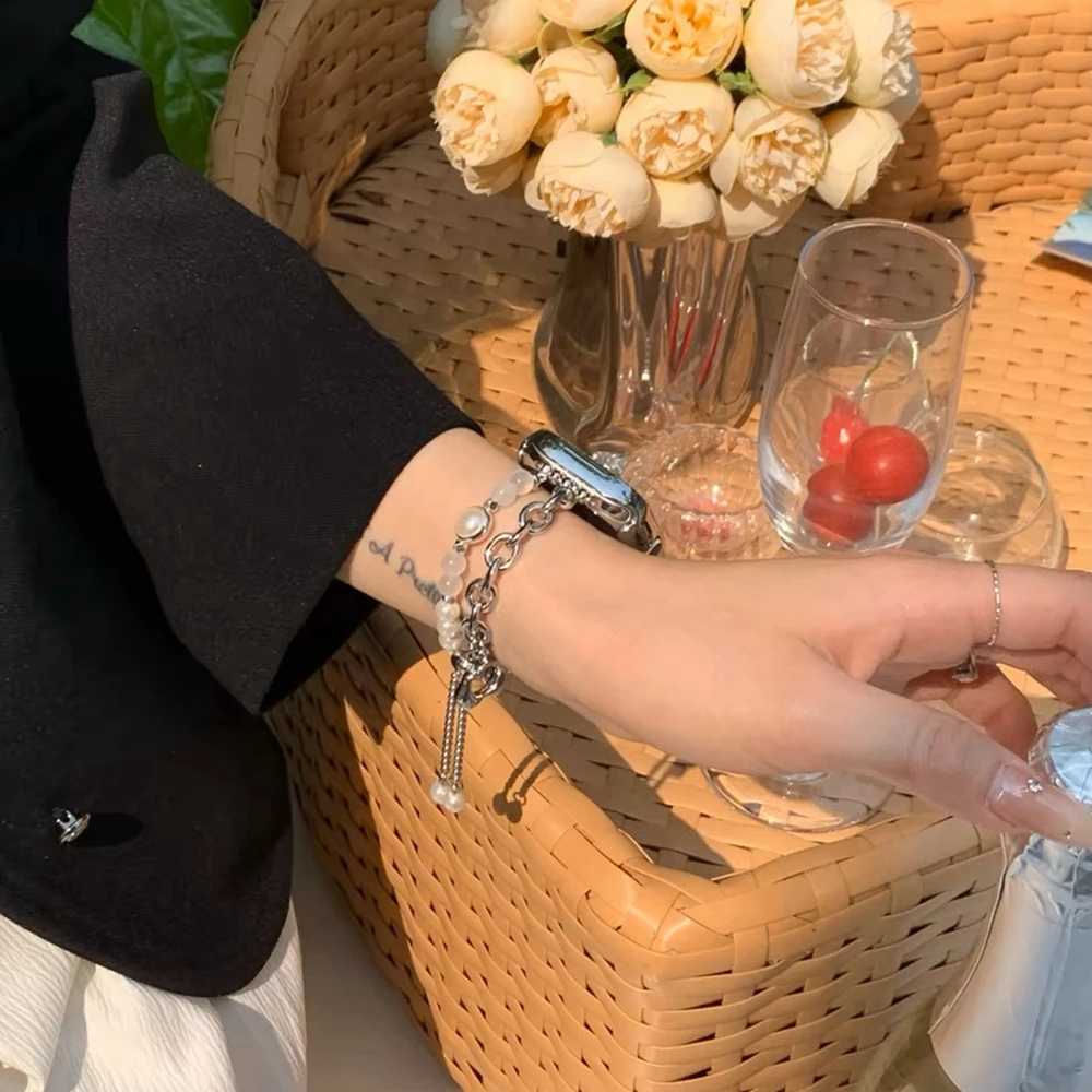 elastic force Strap for Apple Watch link Band Bracelet 11 10 9 8 41/45mm SE 7 6 5 4 Correa For iWatch 40/44mm Ultra 38/42