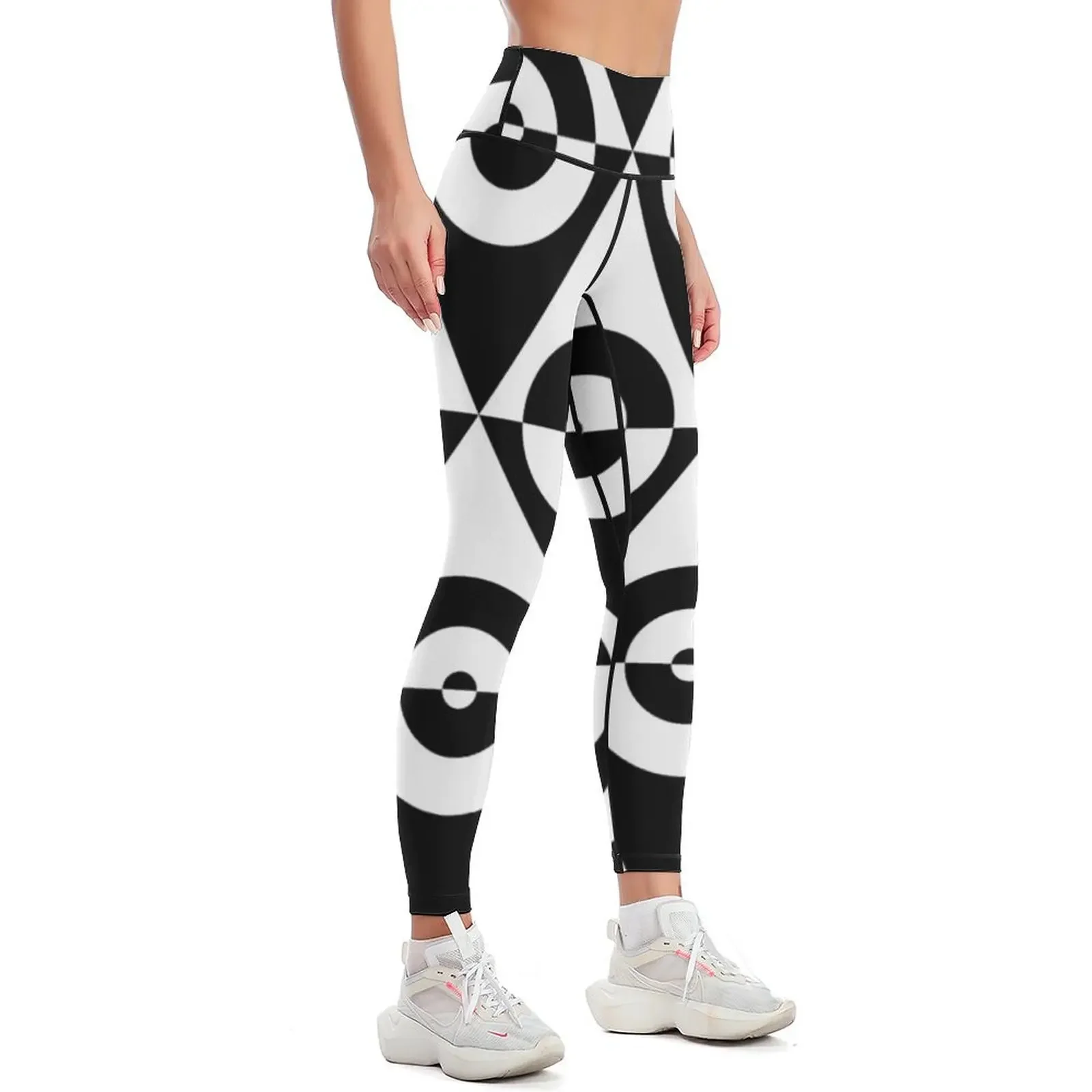 Black & White 1960's Style Two Tone Ska Mod Leggings sport pants legging push up Womens Leggings