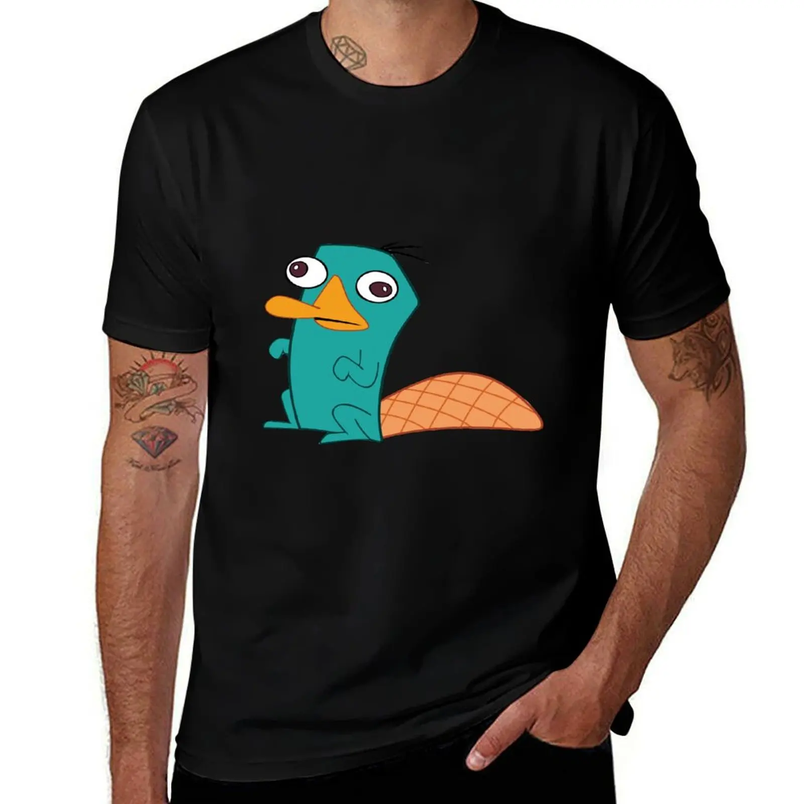 Perry The Platypus T-Shirt Short sleeve tee man clothes graphic shirts mens graphic t-shirts pack