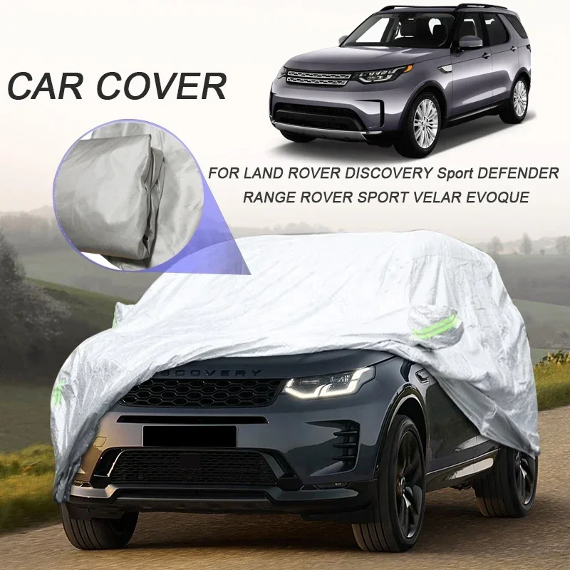 210T Polyester For LAND ROVER DEFENDER 2 4DOORS DISCOVER SPORT RANGER ROVER EVOQUE FREELANDER RANGE ROVER SPORT VELAR Car Cover