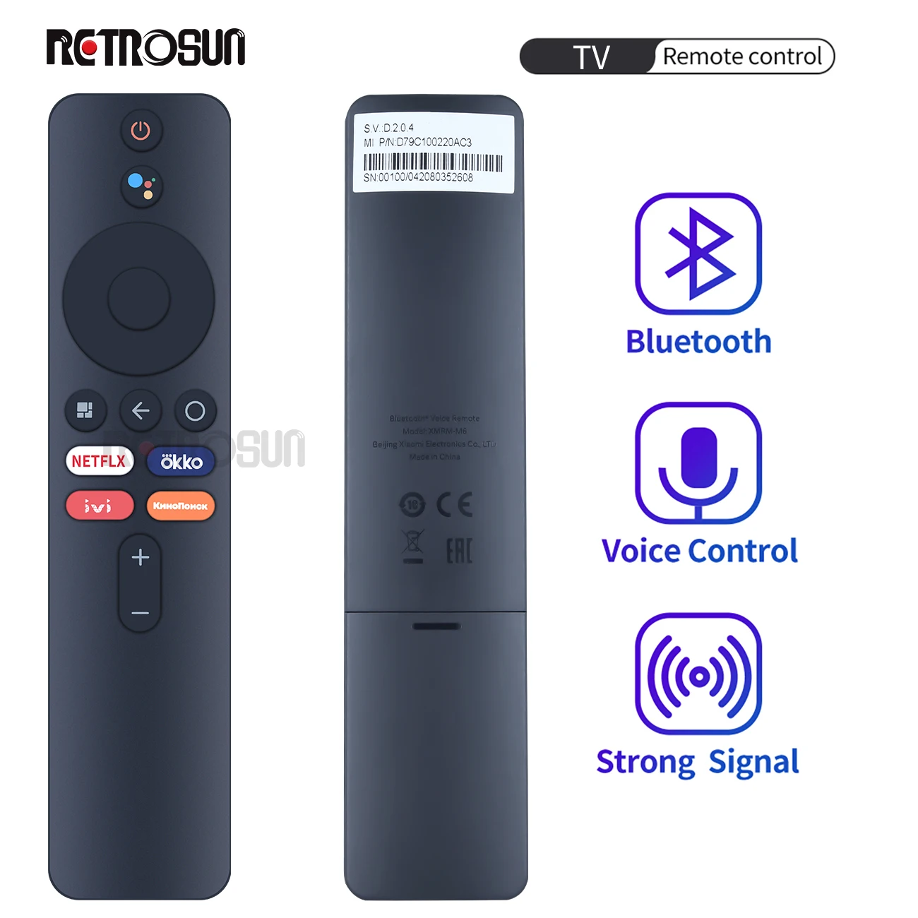 Xmrm-m3 xmrm-m6 voice for Xiaomi Mi TV Android TV box stick MDZ-24-AA L32M6-6ARG L55M6-ESG L55M6-ARG L50M6-6ARG