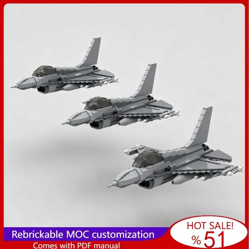 556PCS F 16 Fighting Falcon Multirole War Series Fighter Jet With Retractable Landing Gear Build Blocks DIY Christmas Gift Toy