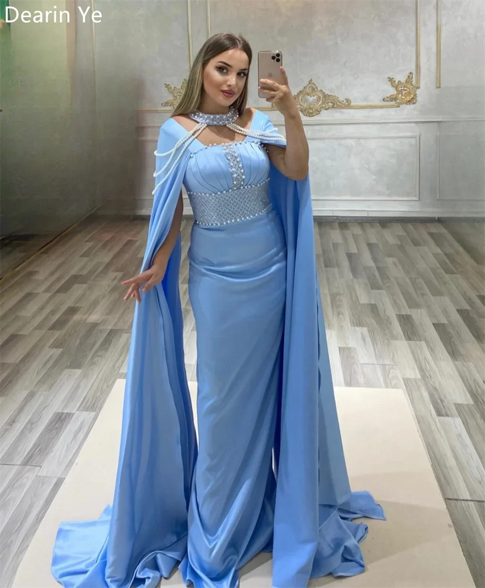 Customized Formal Gown Evening Dearin Halter Column Floor Length Skirts Vertically Bespoke Occasion Dresses Prom Dress Saudi Ara