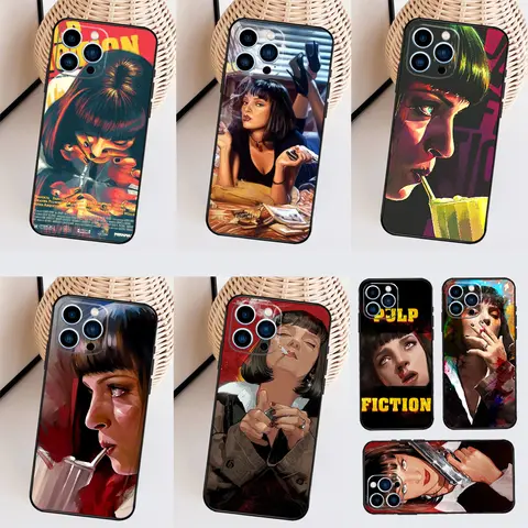 Mia Pulp Fiction Case For iPhone 17 Pro Max 16 15 14 13 11 12 Pro Max mini 15 16 Plus 16e 17 Air Back Cover