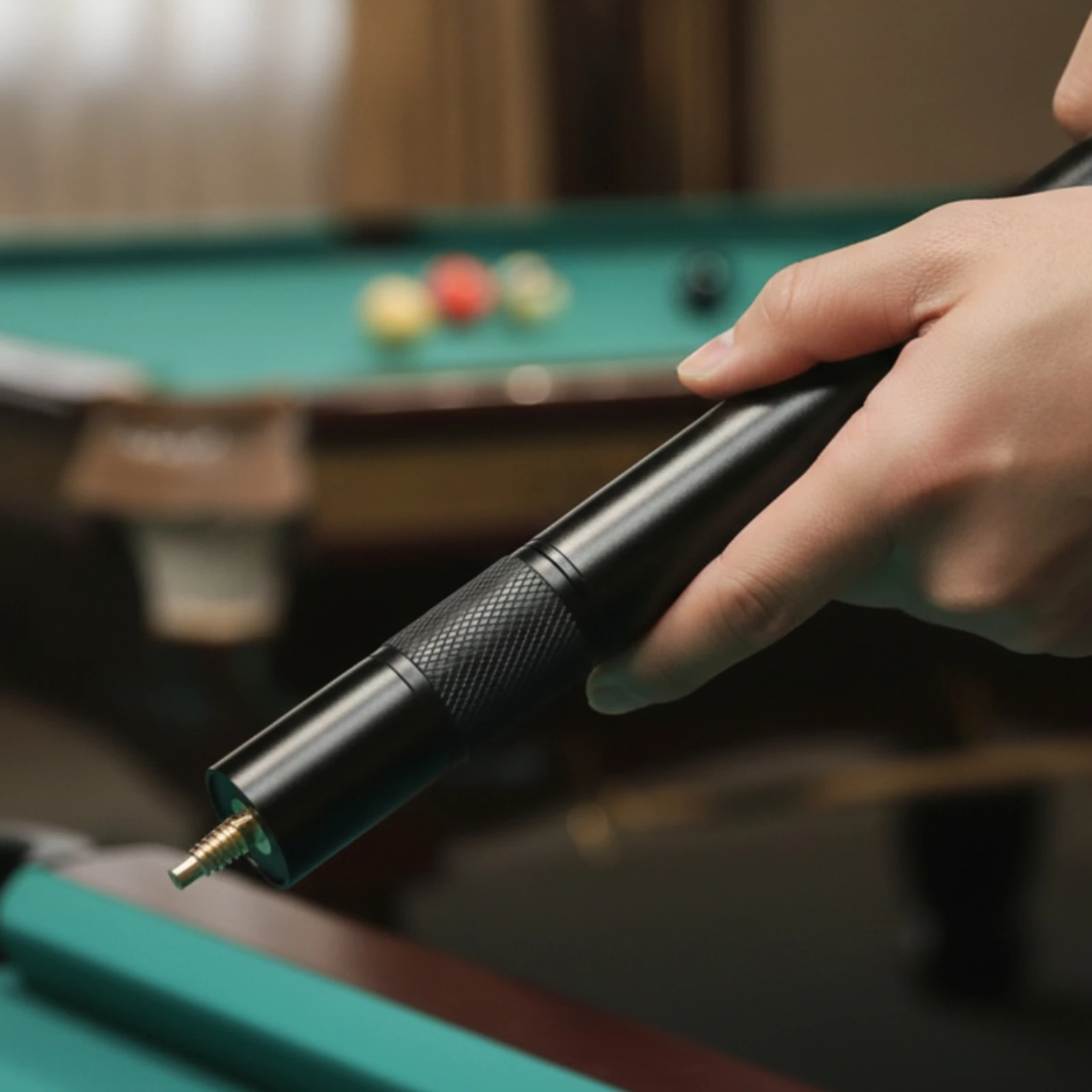 Rallonge de queue en résine, rallonge de queue de billard compacte, facile à utiliser, anti-rayures, idéale pour le billard de compétition et les séances d'entraînement.
