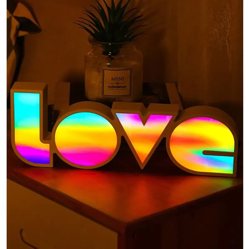 Led Love Modeling Night Light Bedroom Room Decor Lamp Valentines Day Personalized Gift For Girl Friend Room Ornaments Decoration