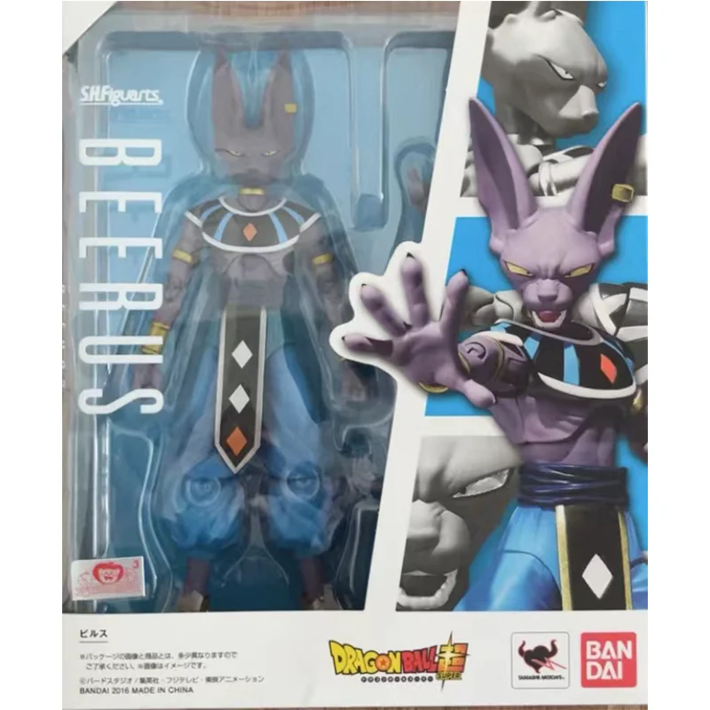 100% Original Bandai S.H. Figuarts SHF Beerus Dragon Ball Super In Stock Anime Action Collection Figures Model Toys