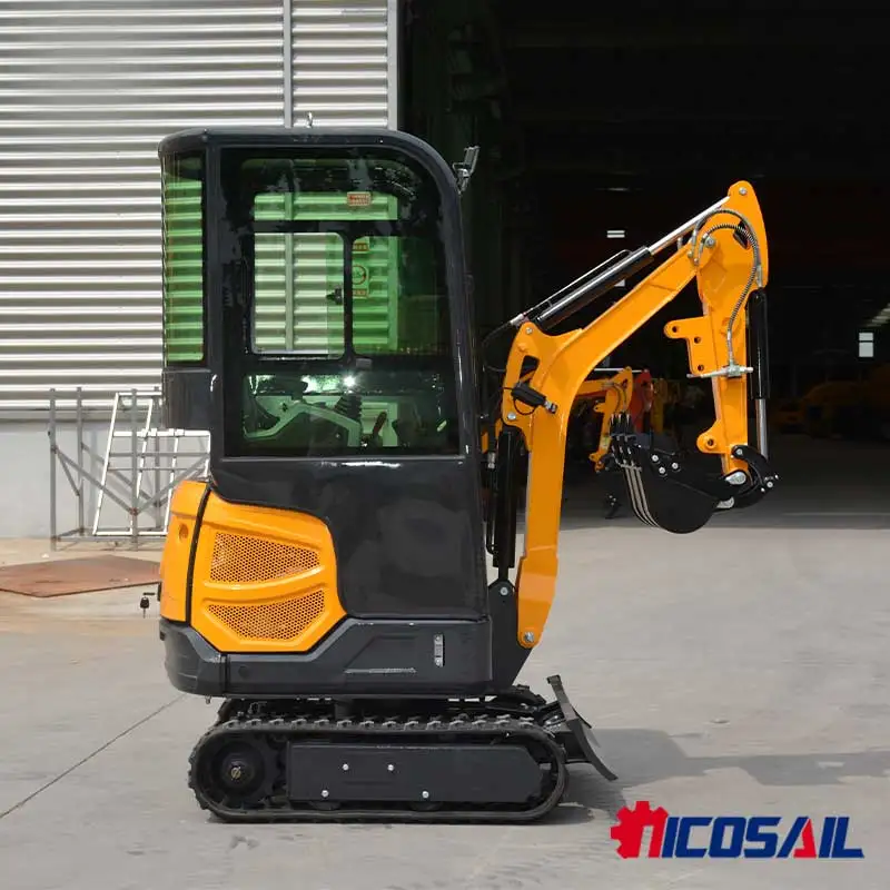 Compact Mini Excavator with Kubota Power - Smooth Operation for Sidewalk Renovation & Debris Removal