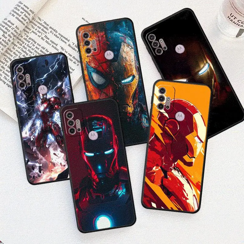 Marvel Ironman Cool Case for Motorola G60 G22 Edge 30 G53 G30 40 G52 G31 G71 G72 G51 G60s G32 One Fusion G50 Soft Phone Cover