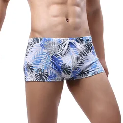 Swim Boxer Shorts Beachwear Men Swimwear Sexy Swimming Trunks Swimsuit Quick Dry Bathing Suit Elastic hombre