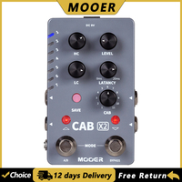 MOOER CAB X2 Stereo IR Cabinet Simulation Pedal Dual Channel Cab Simulation Pedal 14 Presets 11 Factory IR Guitar Effect Pedal