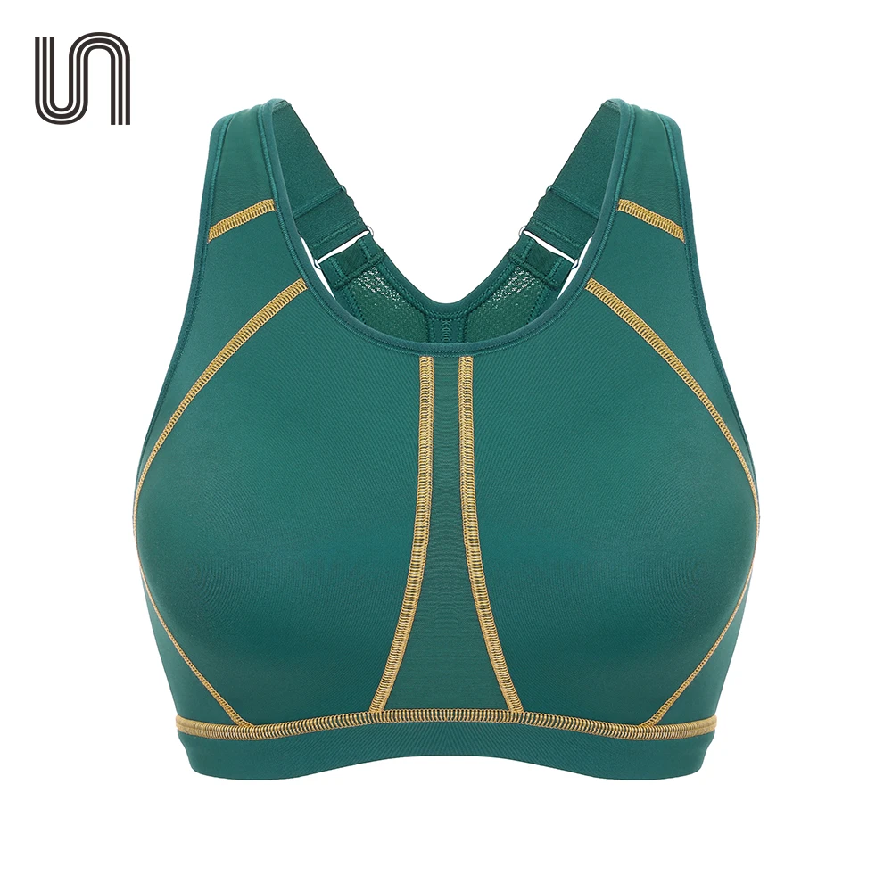 Reggiseno sportivo Wirefree Racerback da donna Plus Size reggiseni da allenamento Fitness imbottiti ad alto impatto a copertura totale