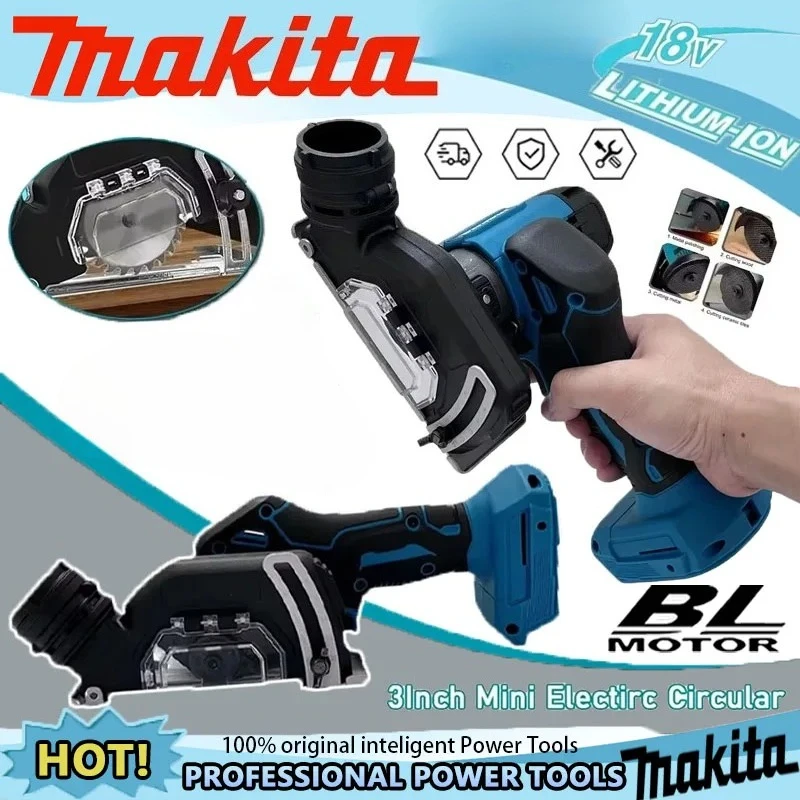 

Makita 3 Inch For 18V Battery Cordless Electric Angle Grinder 19500RPM Cut Off Tool Tile Cutter for Wood Tile Plastic Tool