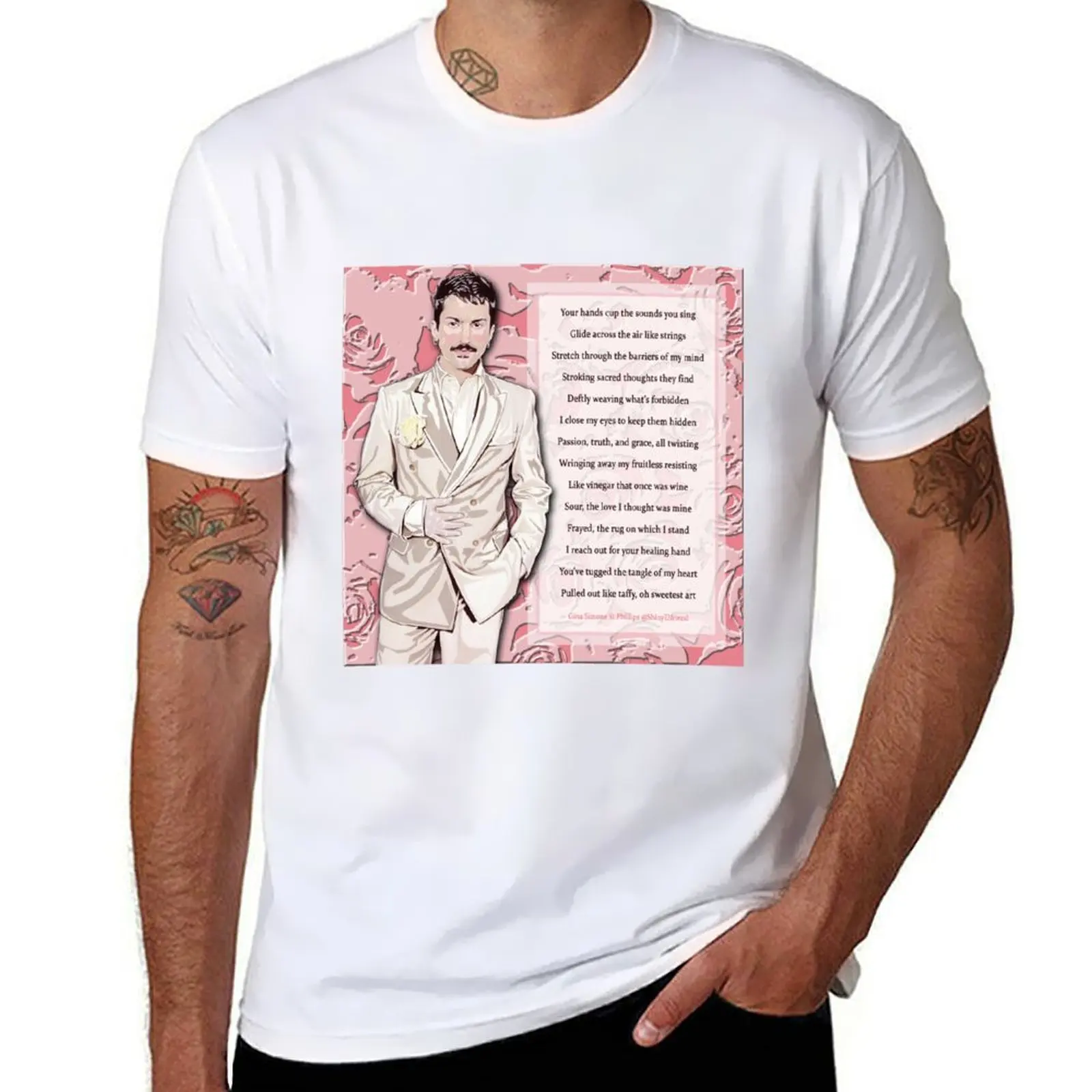 Mitch Grassi of Pentatonix with Poem T-shirt oversized aesthetic clothes t shirts for men pack