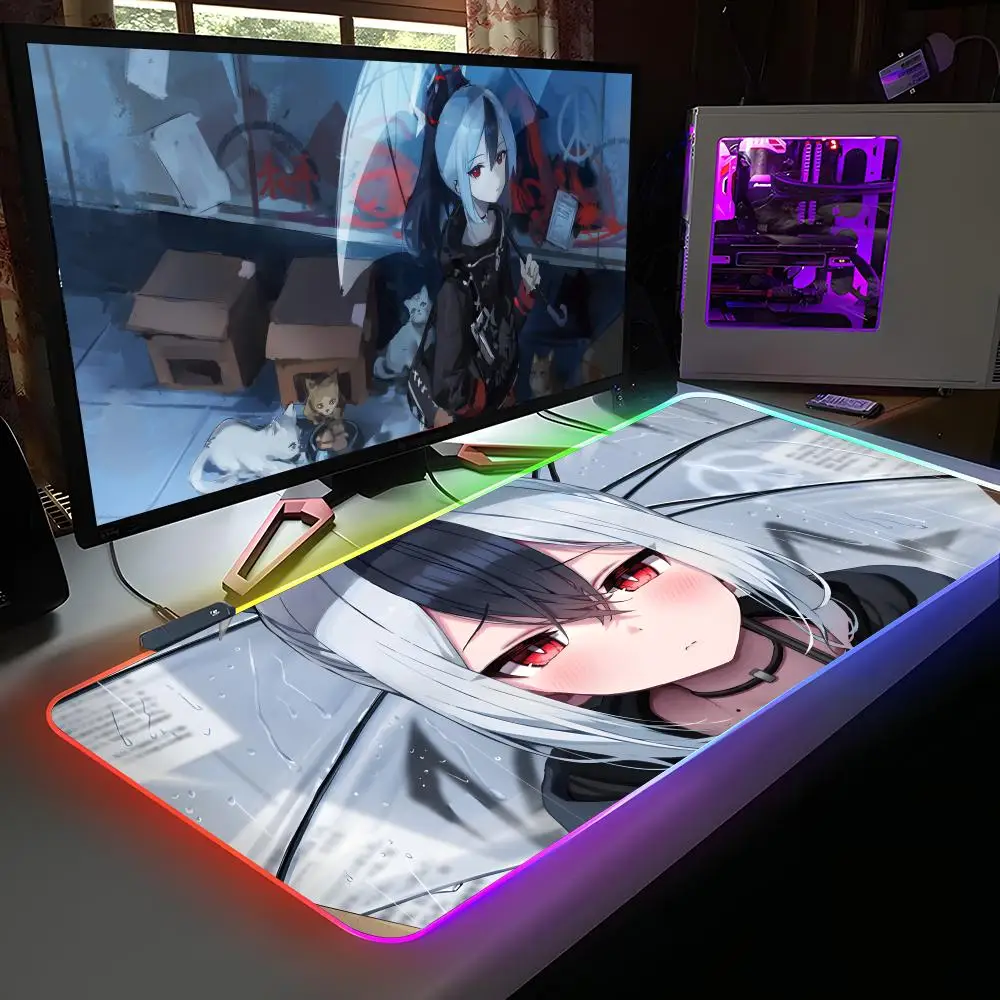 

Синий архив Kayoko коврик для мыши RGB резиновый компьютерный ноутбук официальная игра цветной принт эстетический красивый модный роскошный коврик