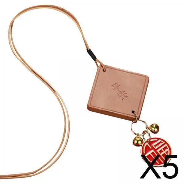 

Feng Shui Car Pendant PU Leather Rearview Mirror Decoration Lucky Charm Hanging Ornament for Auto Interior