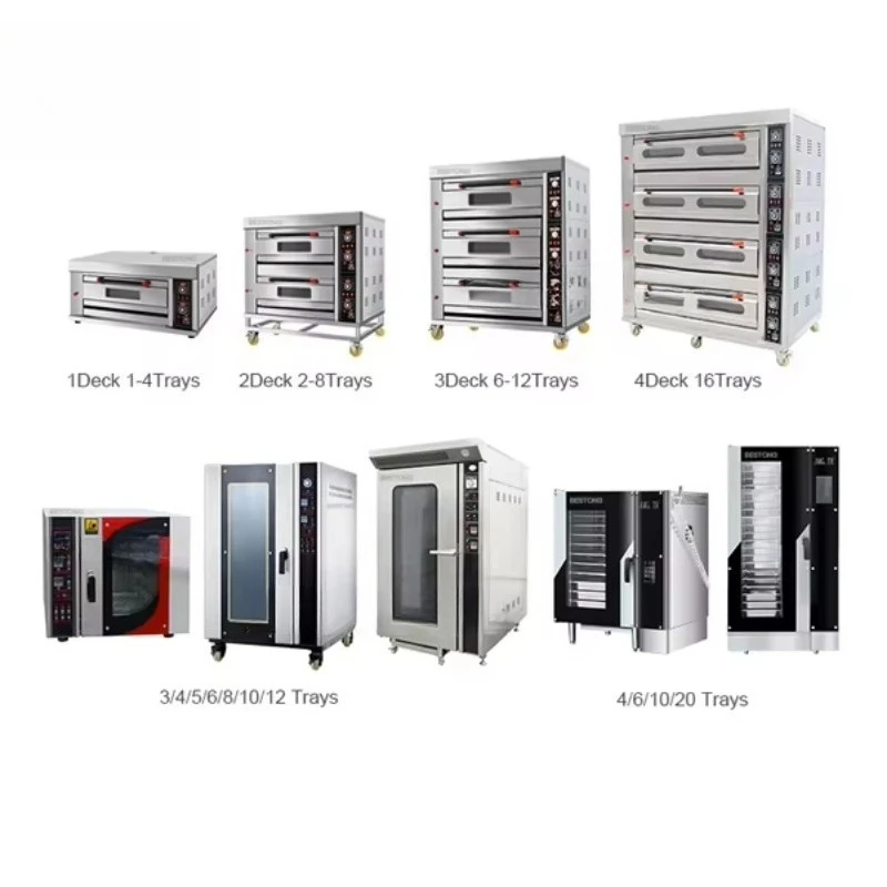Customized Commercial Oven Gas 3 Deck 9 Trays 3 Decks 12 Tray Bread Oven Electric Bakery Oven for for Cake Bakery Food Shop