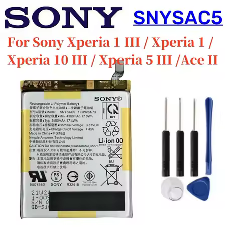 Original Battery SNYSAC5 For Sony Xperia 1iii / Xperia 1 / X10iii / Xperia 10 iii / Xperia 5 III / Ace II Battery +Free Tools