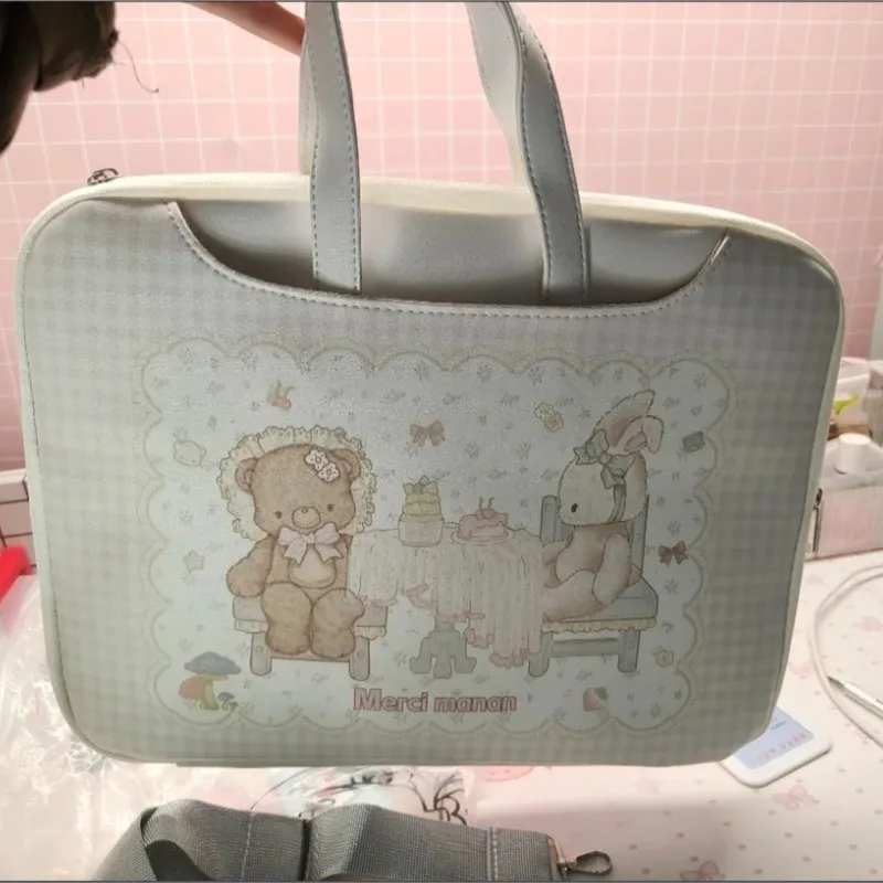 Ins الحلو لطيف الأرنب خفيفة الوزن حقيبة حمل الكمبيوتر المحمول باد ماك بوك اير برو 13 14 15.6 16 بوصة كم حافظة للصدمات حقيبة دفتر