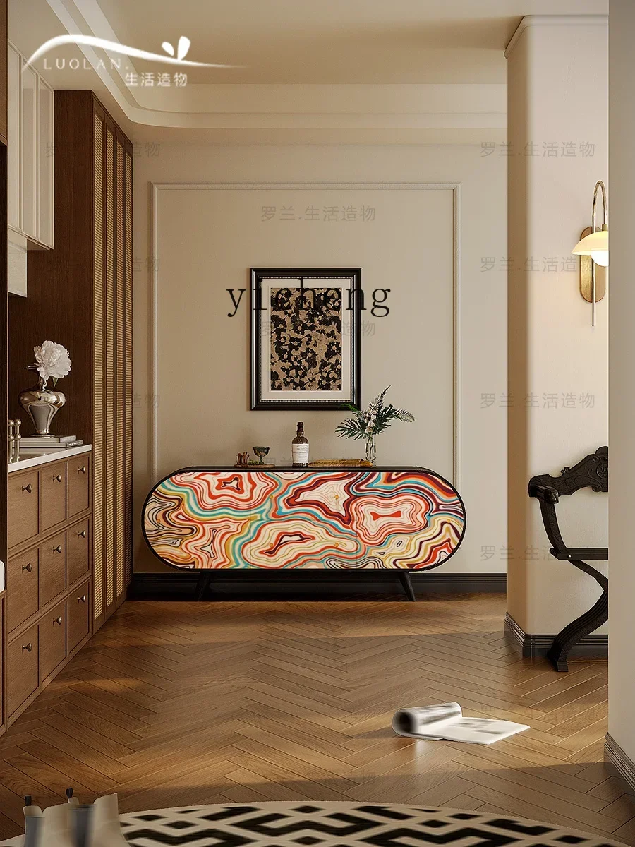 

U6.2 modern light luxury abstract living room decorative cabinet solid wood dining room storage side cabinet storage