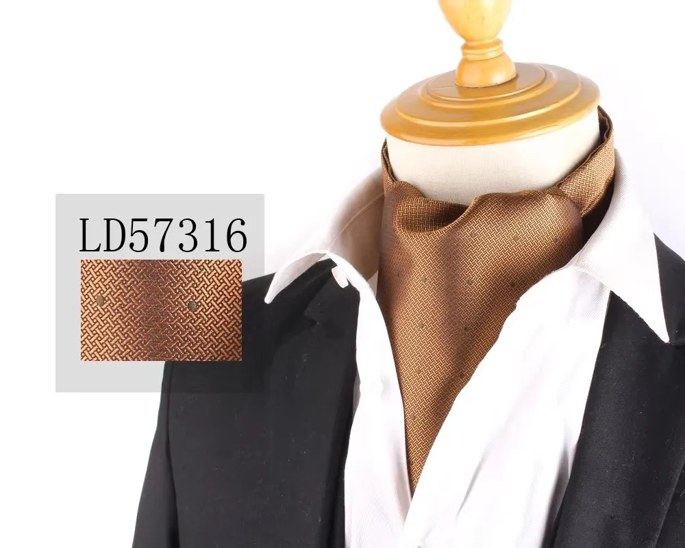 الجاكار الأزهار بيزلي الكاجو التعادل الزفاف الرسمي Cravat أسكوت Scrunch الذاتي البريطانية شهم البوليستر رابطة عنق للرجال الفاخرة