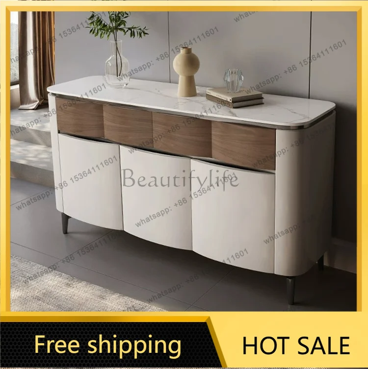 XX. Light luxury high-end solid wood dining side cabinet Modern simple living room partition cabinet