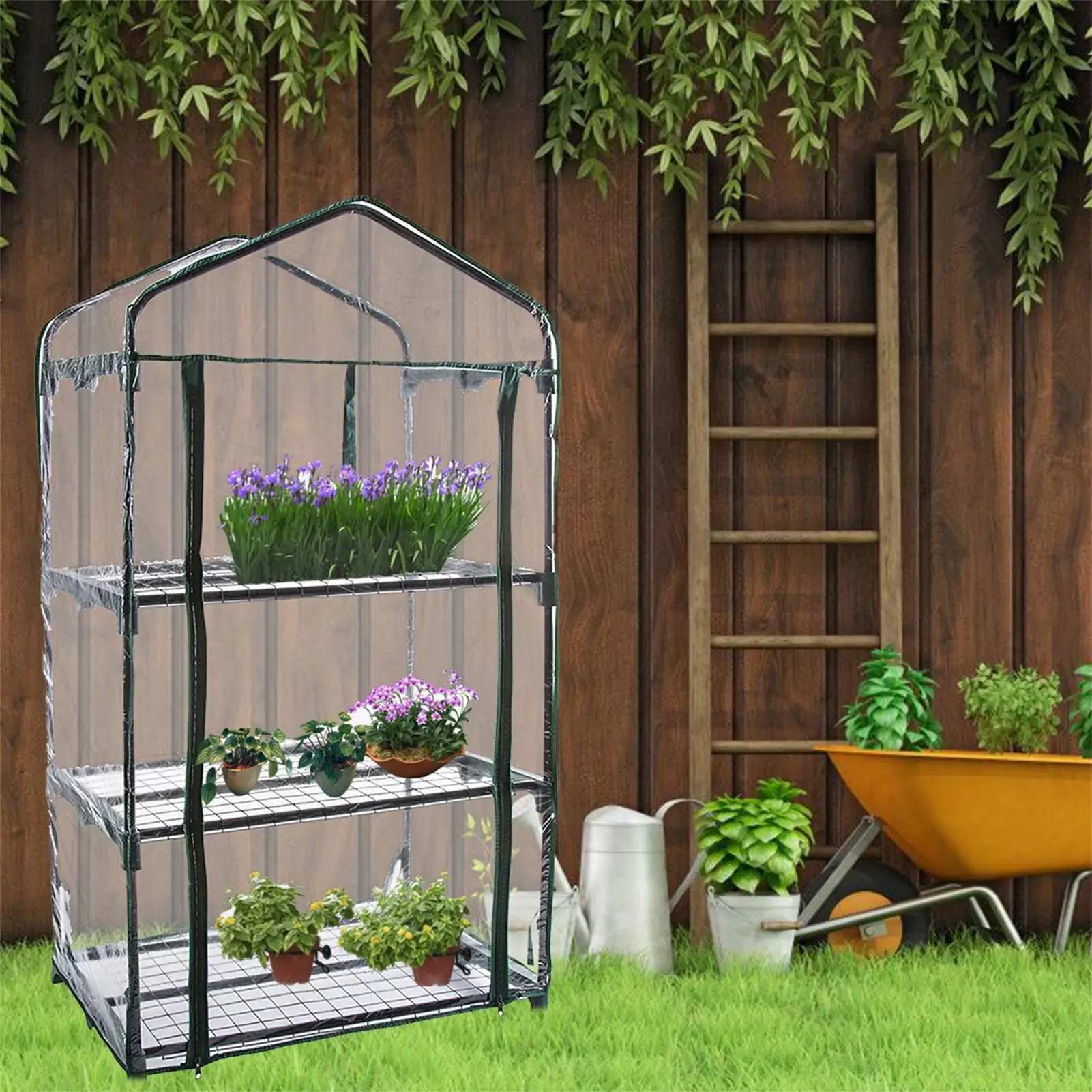 Replacement Greenhouse Cover Waterproof Clear Tarp Heavy Duty Greenhouse Cover Outdoor Garden Plant Flower Cover for Protecting