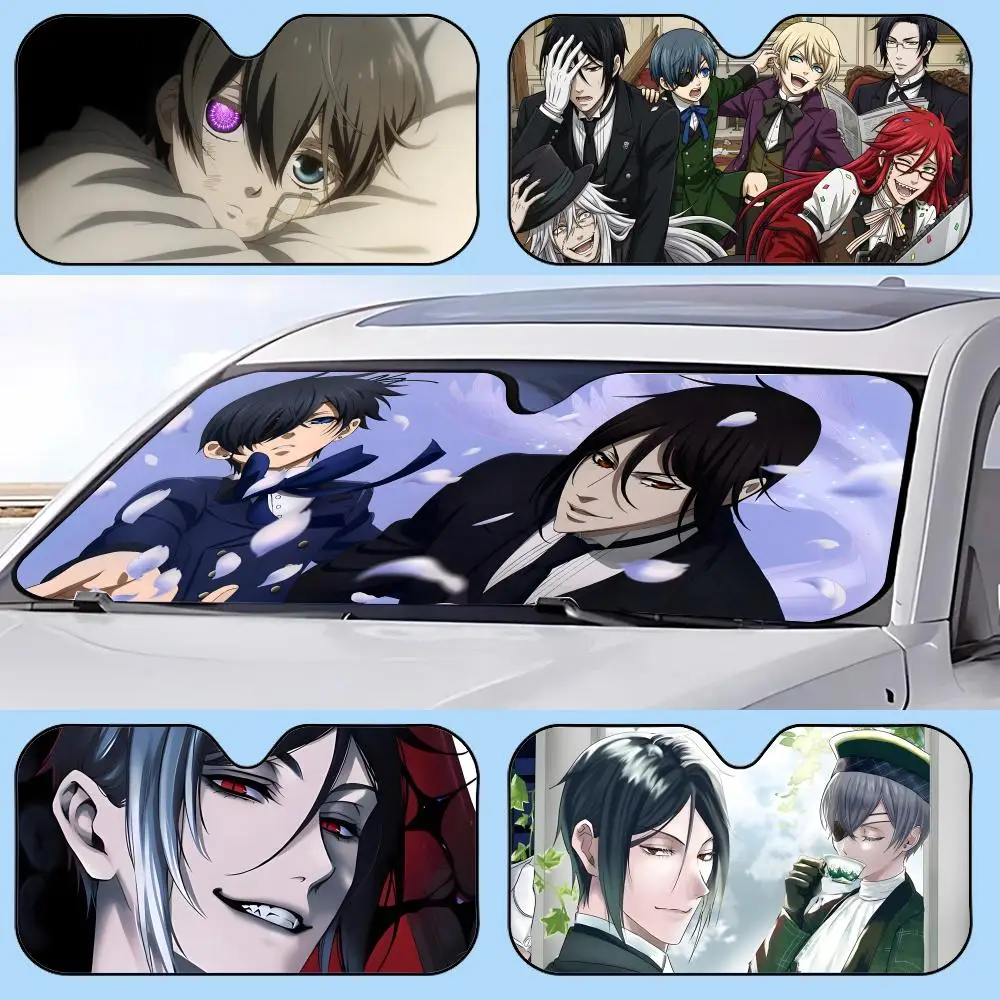 

Japanese Anime Black Butler Sun Visor Retractable Car Sun Visor Anti-Glare UV Protection Front Window Sunshade