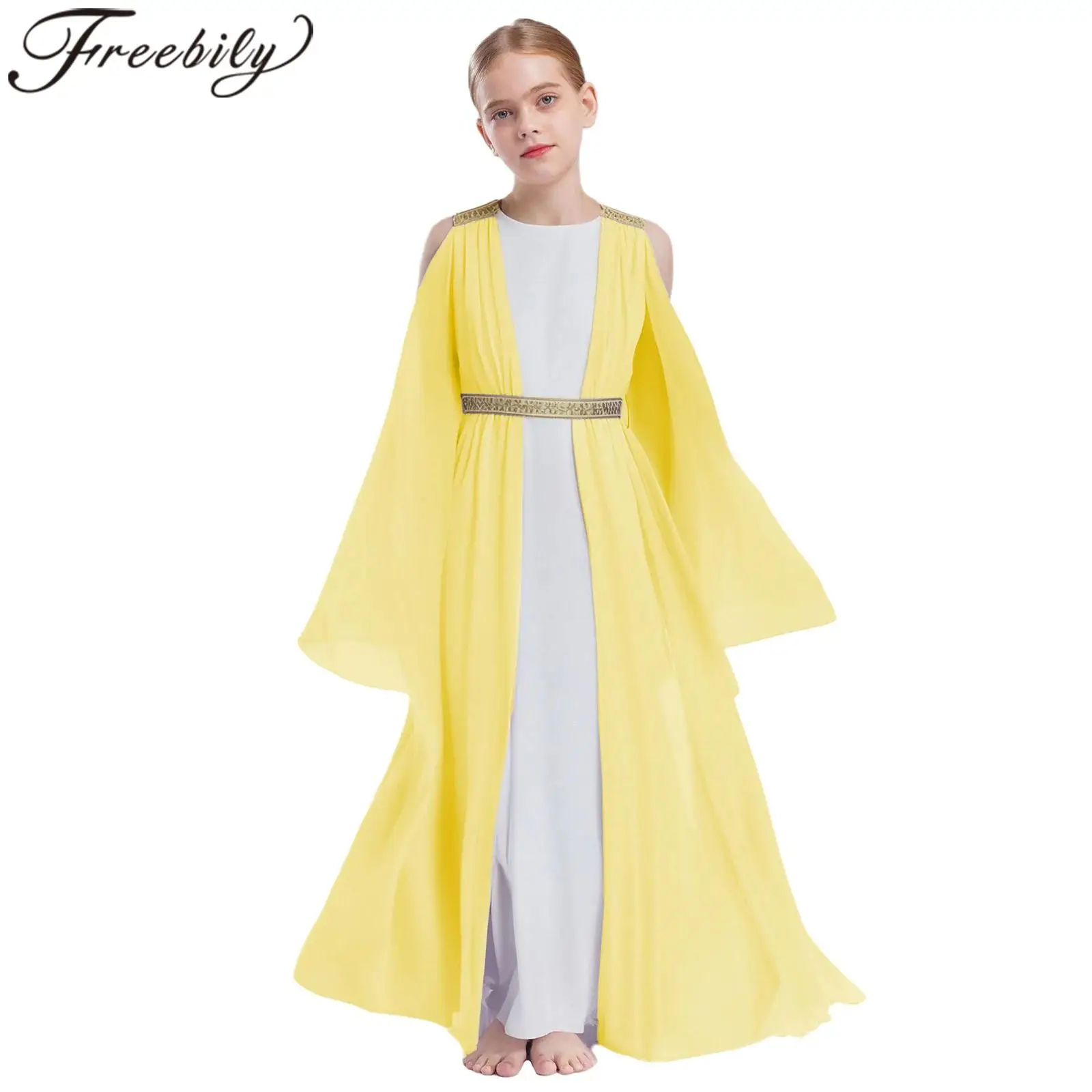 

Girls Rome Cosplay Costume Toga Roman Costume Ancient Greek Princess Fancy Dress Halloween Carnival Dress Up Greece Costume