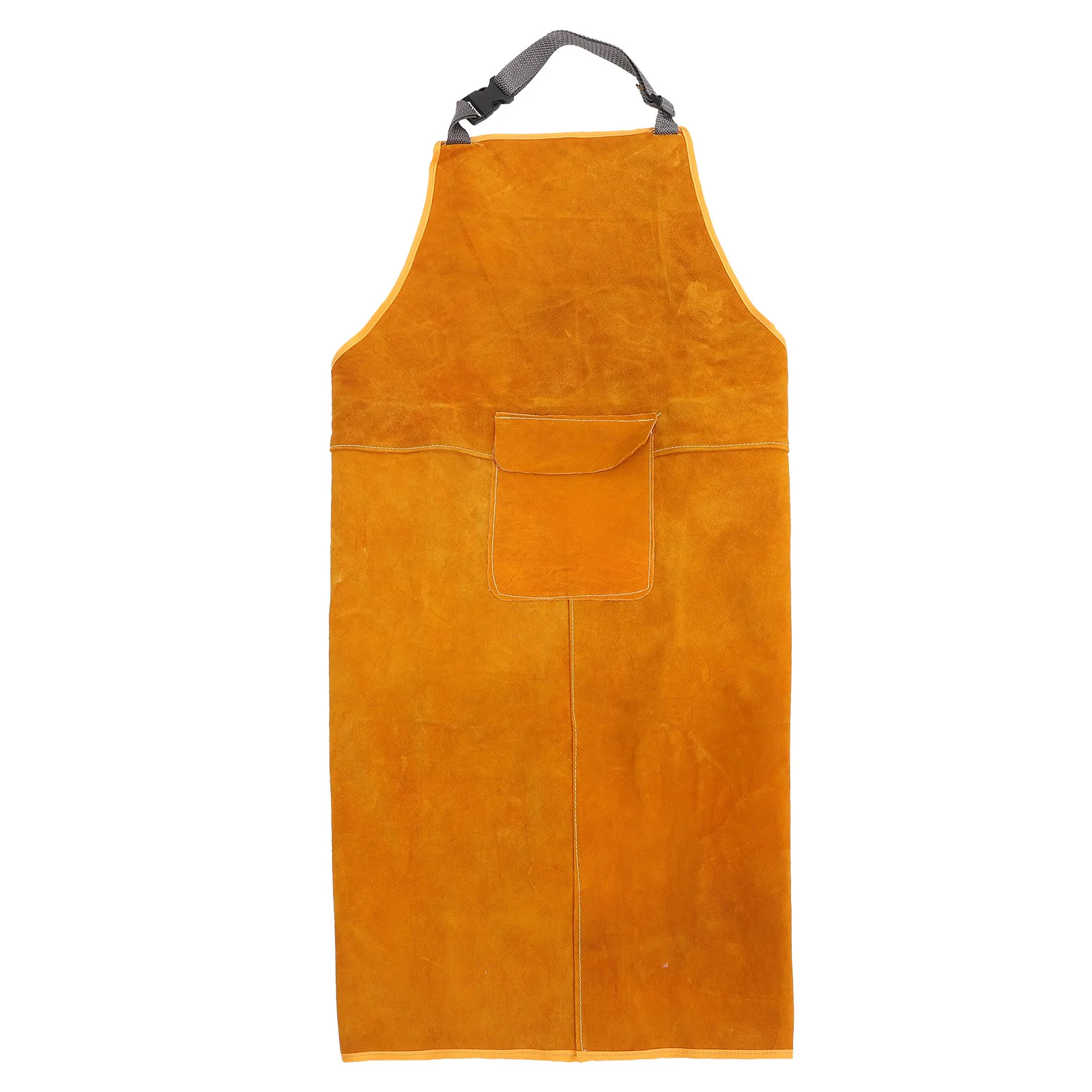 Welding Protective Clothing Apron Orange Heavy Duty Split Fireproof Scalding Resistant Adjustable Shoulder Large