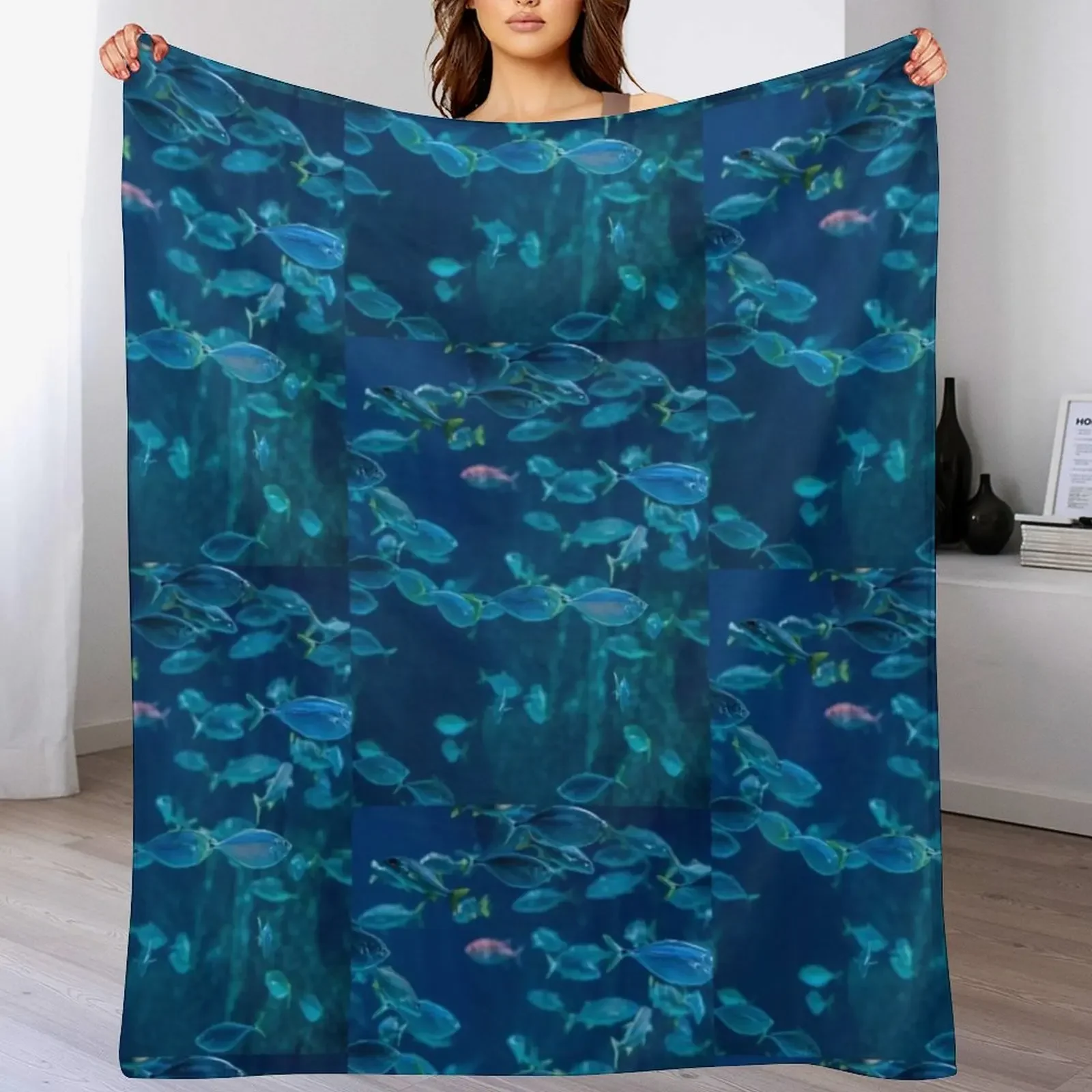 

Beautiful under water group fish Throw Blanket Large Soft Big Blankets For Bed Blankets For Sofas Blankets