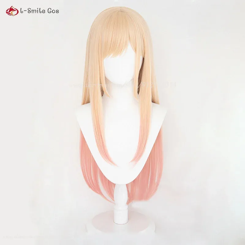 111 www 2 أنماط أنيمي تأثيري/التدرج كيتاجاوا مارين الباروكات مقاومة للحرارة الشعر الاصطناعية + غطاء شعر مستعار