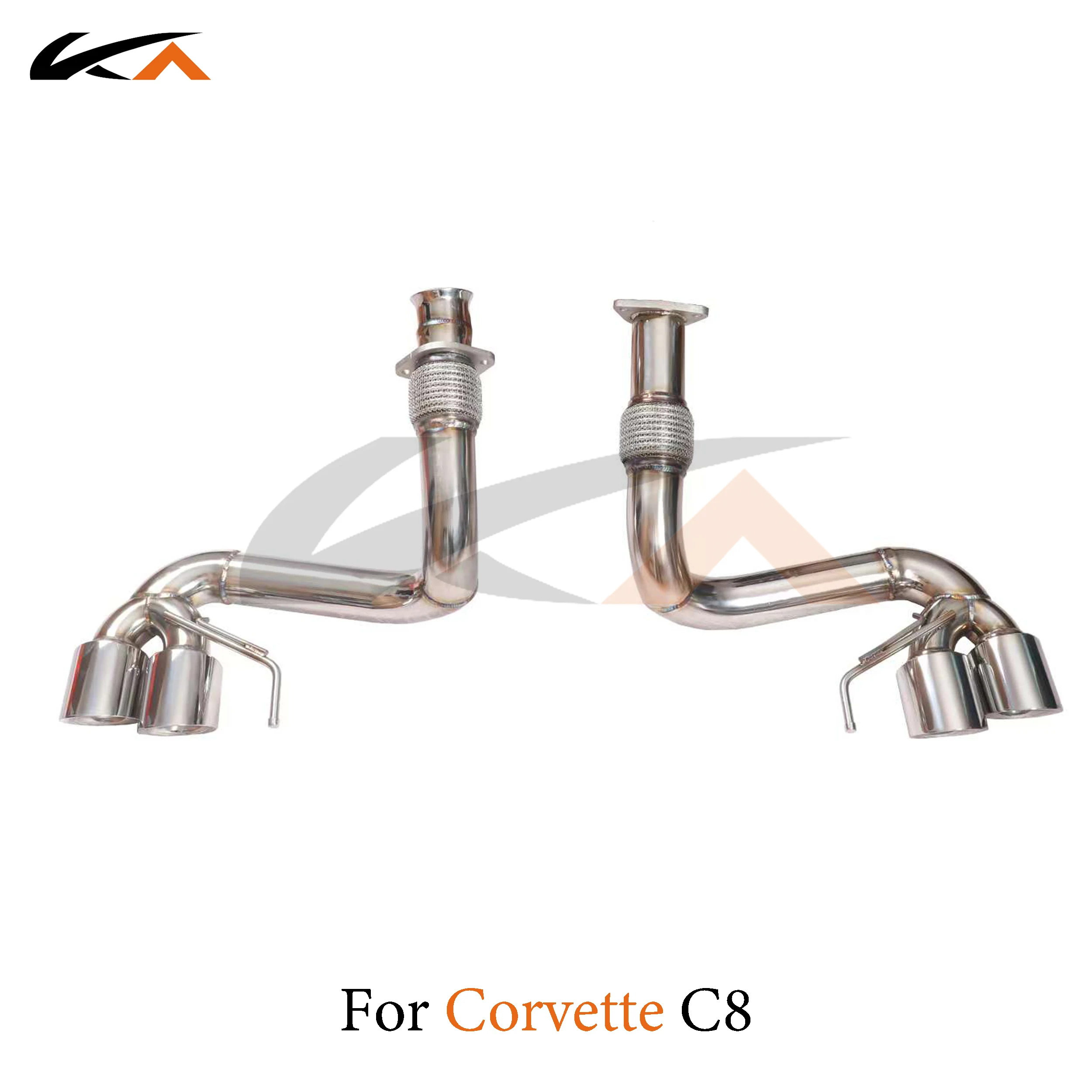 KA Tuning exhaust system stainless catback for corvette c8 6.2 performance parts straight pipe car accessories