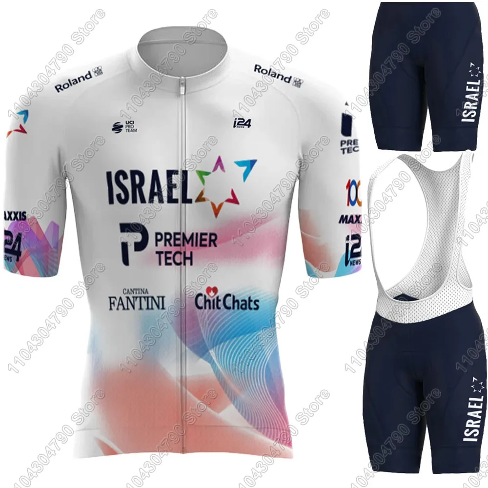 2025 Israel-Team Cycling Jersey Set Mens Summer Clothing Road Bike Suit Mountain Bicycle Shirt Bib Shorts MTB Ropa Maillot