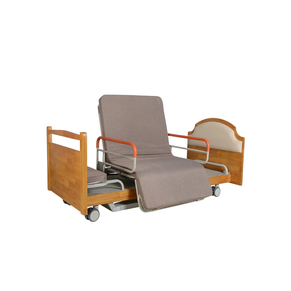 superior quality Electric Multifunctional rotating home care wooden electric medical elderly home bed