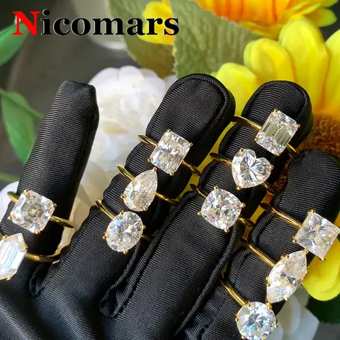 [Multi-shape Rings] Fashion Moissanite Rings for Women Original 925 Sterling Silver Jewelry Women's Moissanite Rings