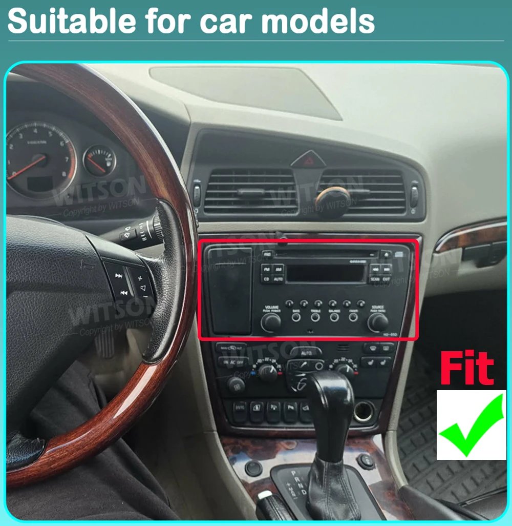 WITSON Radio Car Android Wireless Carplay Stereo For Volvo XC70 V40 S60 V70 S40 2005-2009 OEM No DVD loader