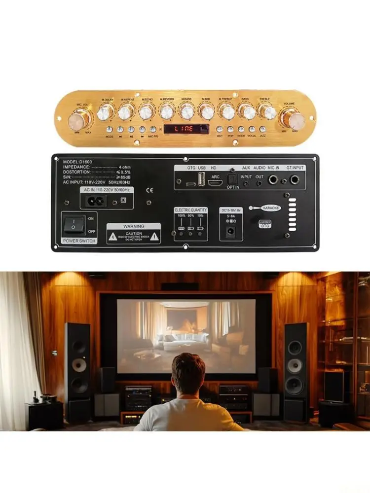 

B03F D1600 Bluetooth-compatible Sound Amplifier Board Digital Subwoofer 2x50W