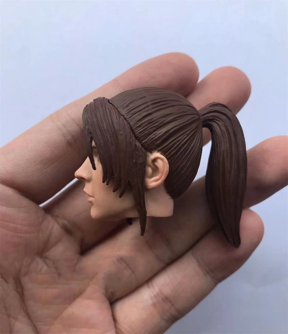 1/6 Female Tomb Raider Game Edition Angelina Jolie Laura Hair Be split Head Sculpture Carving Model Fit 12 "Action Figure