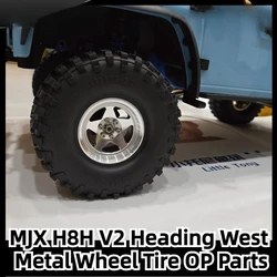 MJX H8H V2 Heading West RC Climbing Car Parts Retrofit Upgrade 2.2-inch Metal Wheel Tires 8-car Model Remote Control OP Parts